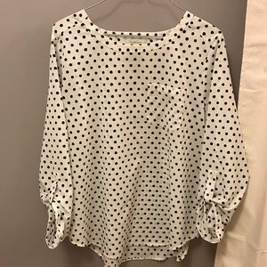 Black and white blouse